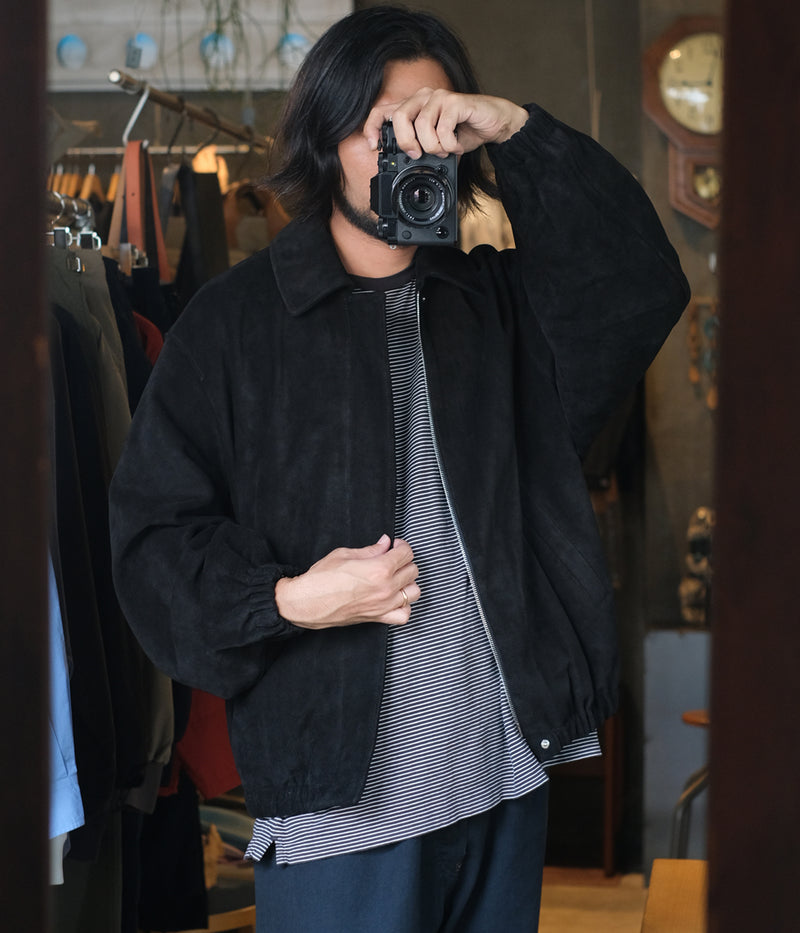 SSSTEIN 25AW "COW SUEDE ZIP SHORT JACKET"