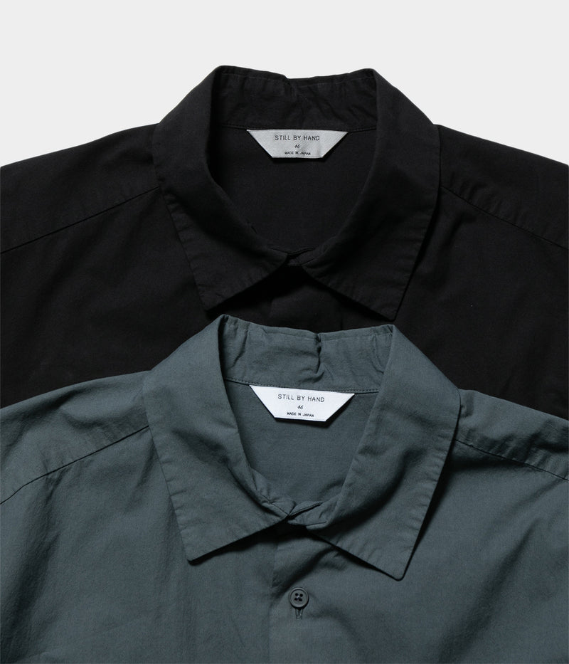 STILL BY HAND "SH01253"Garment-dye over shirt