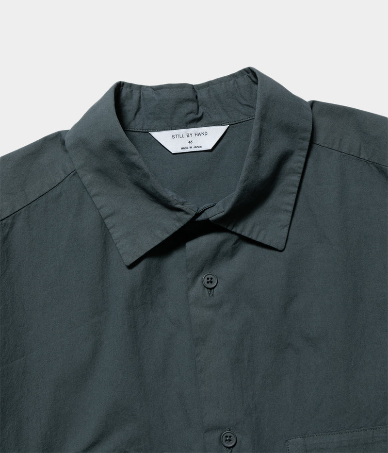 STILL BY HAND "SH01253"Garment-dye over shirt