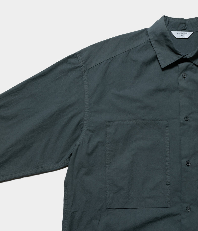 STILL BY HAND "SH01253"Garment-dye over shirt