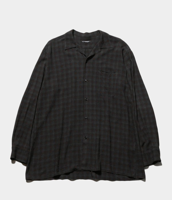 MAATEE＆SONS "OP COLLLAR SHIRTS RAYON強撚 BRCHECK"