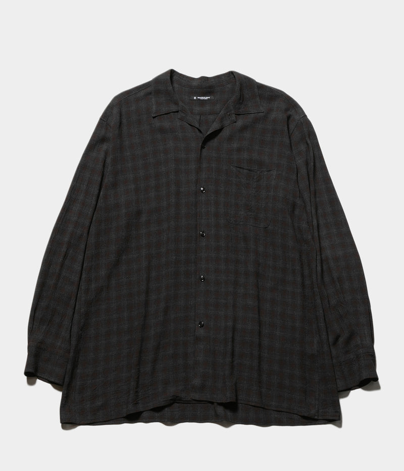 MAATEE＆SONS "OP COLLLAR SHIRTS RAYON強撚 BRCHECK"