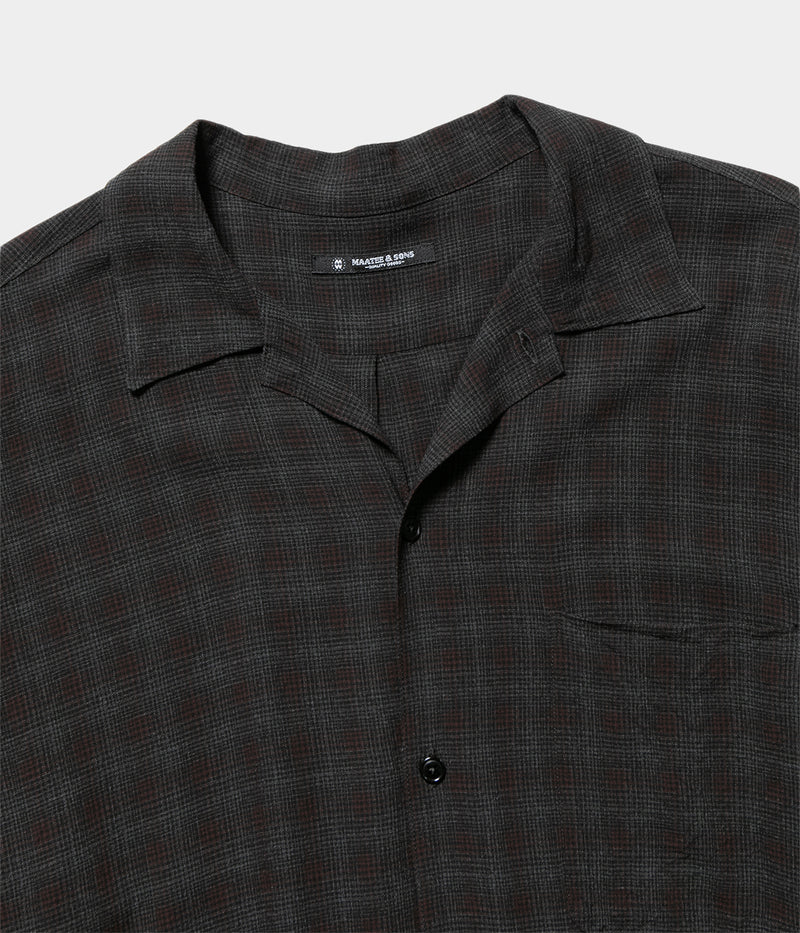 MAATEE＆SONS "OP COLLLAR SHIRTS RAYON強撚 BRCHECK"