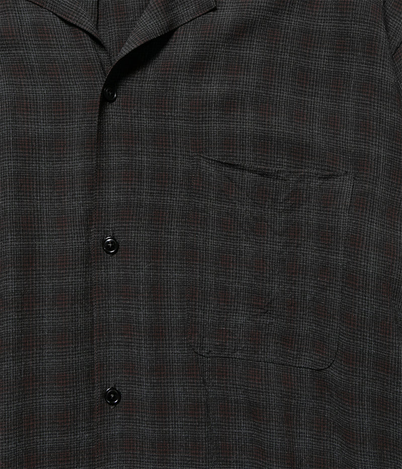 MAATEE＆SONS "OP COLLLAR SHIRTS RAYON強撚 BRCHECK"