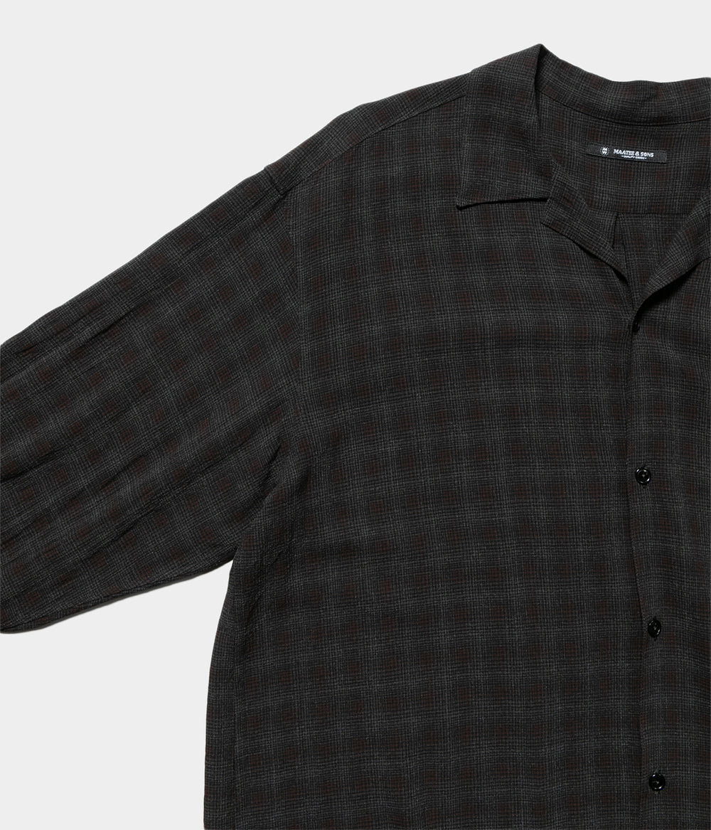 25AW OP COLLLAR SHIRTS RAYON強撚 BRCHECK MAATEE＆SONS 