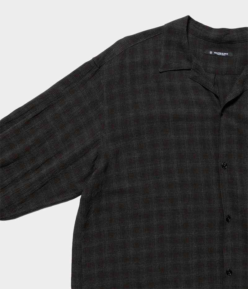MAATEE＆SONS "OP COLLLAR SHIRTS RAYON強撚 BRCHECK"