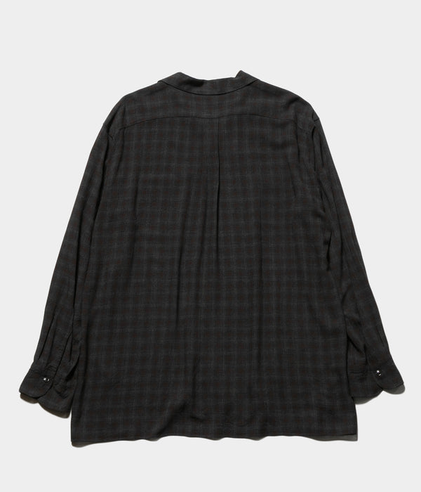 MAATEE＆SONS "OP COLLLAR SHIRTS RAYON強撚 BRCHECK"