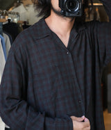 MAATEE＆SONS "OP COLLLAR SHIRTS RAYON強撚 BRCHECK"
