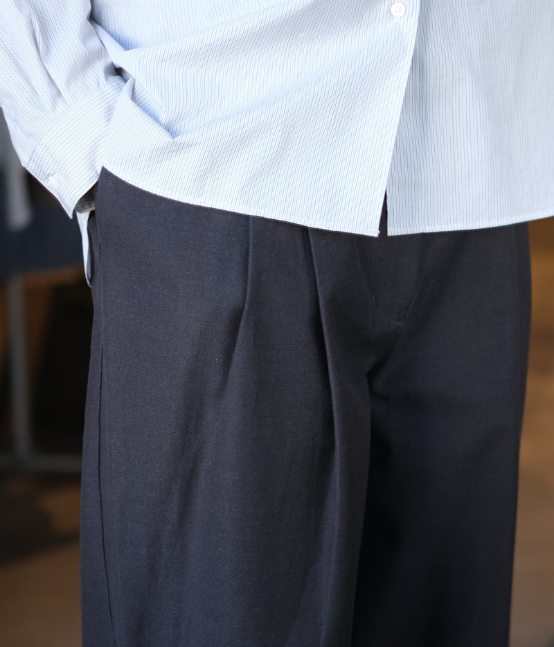 STILL BY HAND "PT06253"Deep tuck pressed pants