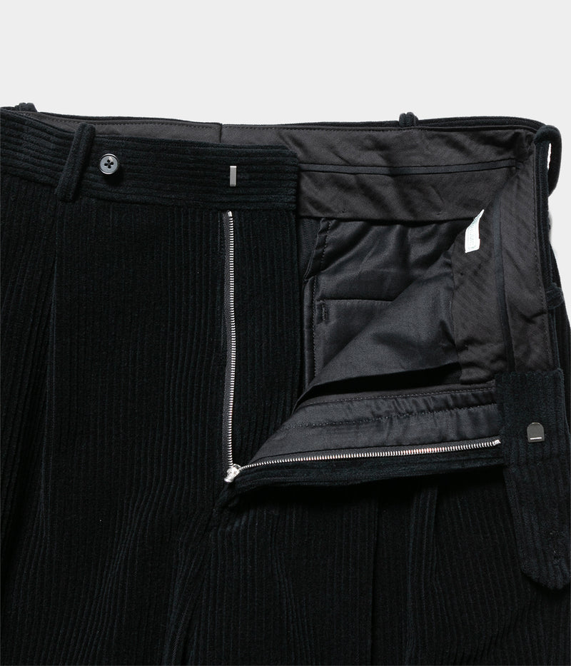 A.PRESSE 2025 Style2 "Wool Corduroy Wide Tapered Trousers"