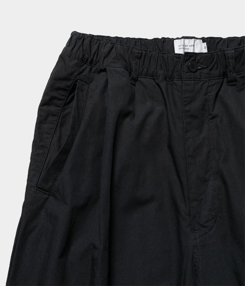 STILL BY HAND "PT02253"Garment-dye deep tuck pants
