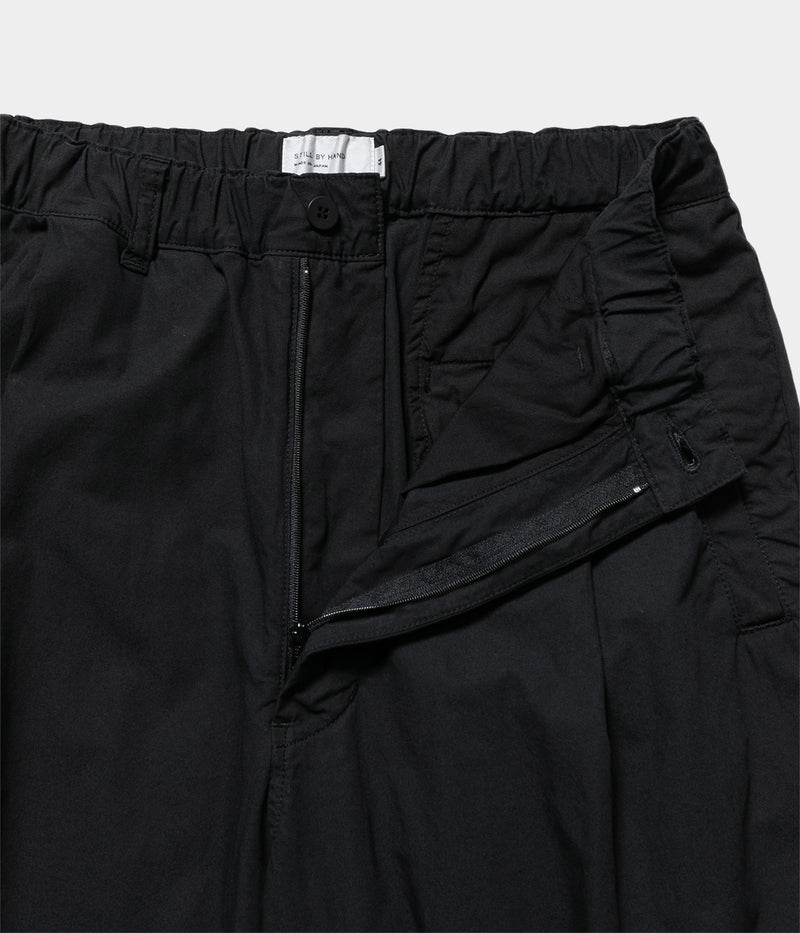 STILL BY HAND "PT02253"Garment-dye deep tuck pants