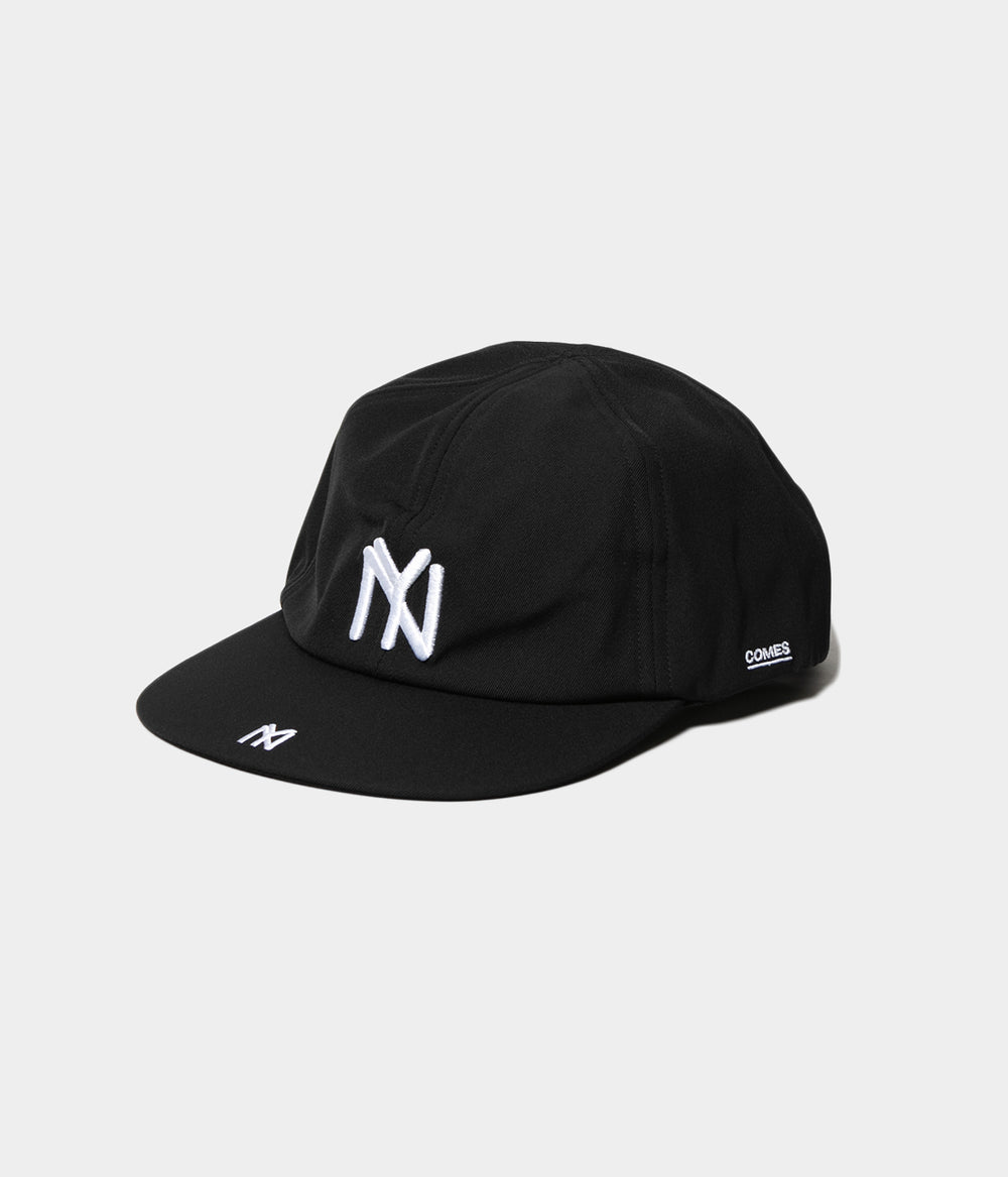 COMESANDGOES キャップ ブラック ロゴ刺繍 COMESANDGOES 