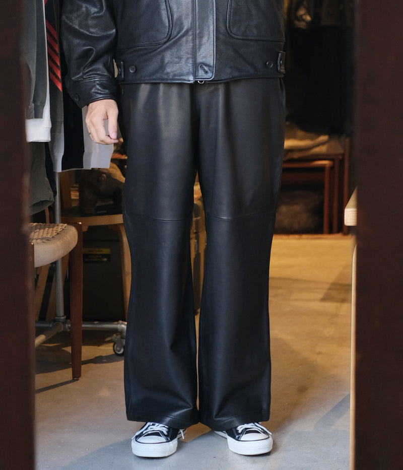 YOKE 25AW "Sheep Leather Easy Pants"