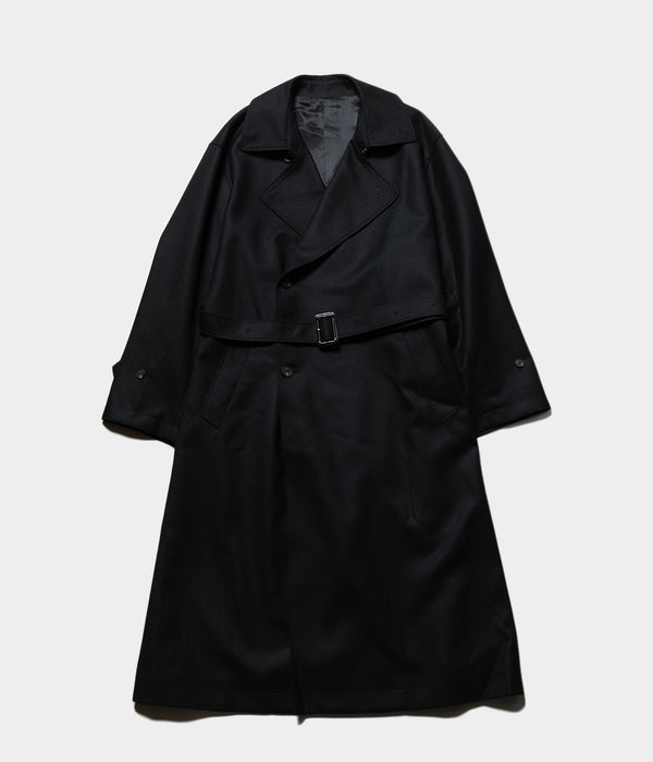 SSSTEIN 25AW "WOOL FLANNEL OVERSIZED DOUBLE BREASTED COAT"