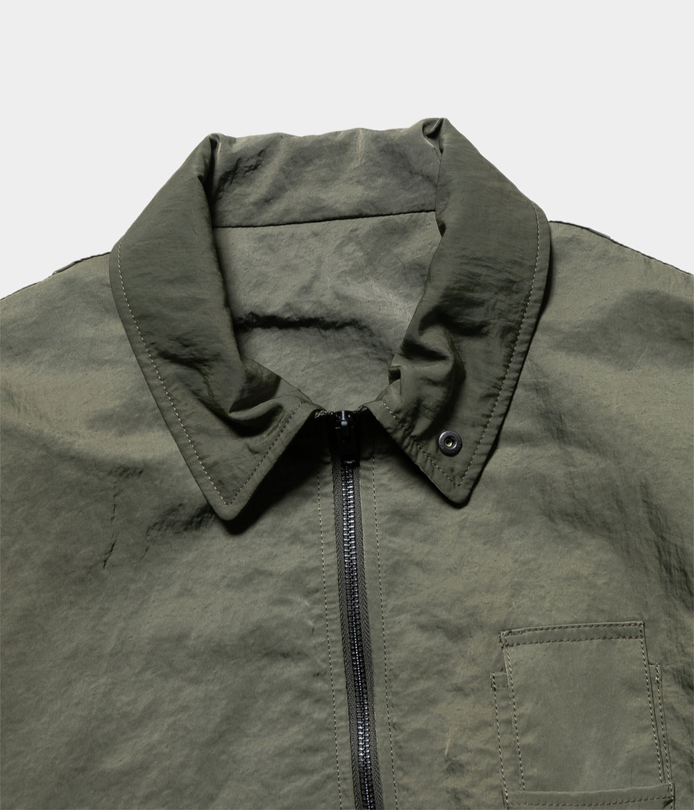 ssstein Bio Washed Flight Jacket カーキ S ssstein - 【残りわずか】Bio Washed Nylon Oversized Fight