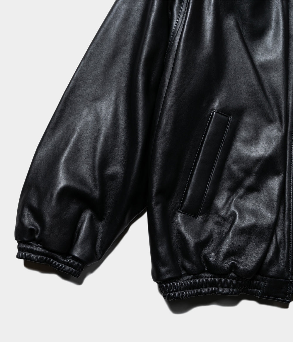 3連休限定価格 25AW ssstein シープレザー スタンドカラージャケット ssstein | シュタイン LEATHER ZIP SHORT JACKET(BLACK