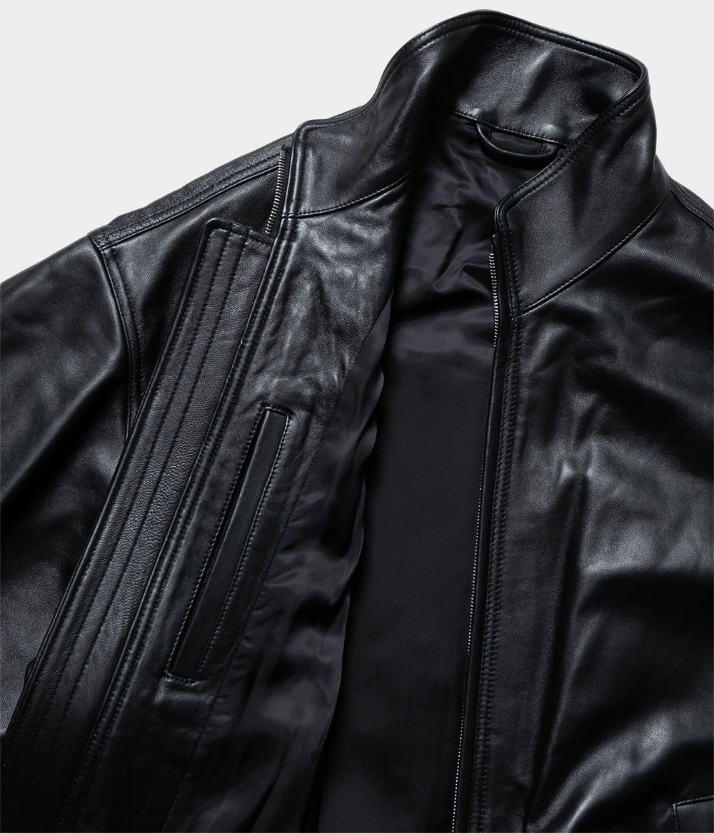 ジャケット・アウター ssstein sheepleather stand collar jacket ssstein(シュタイン) SHEEP LEATHER STAND COLLAR JACKET