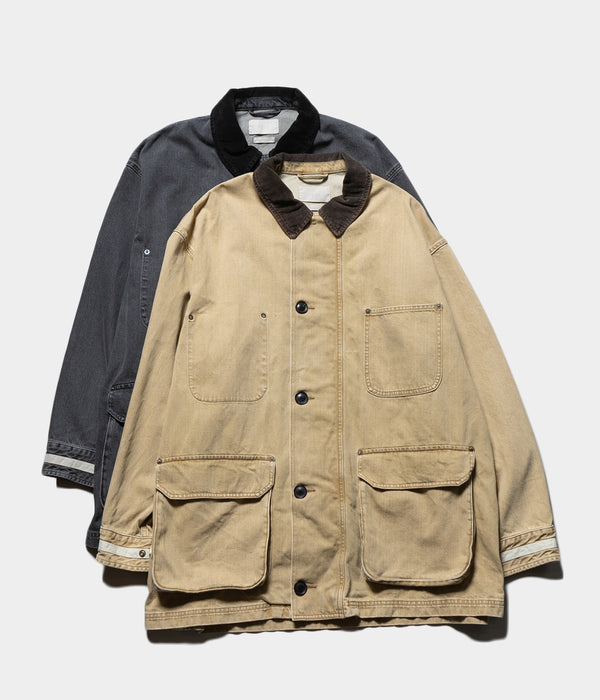 YOKE 25AW "Vintaged Denim Coverall Half Coat"