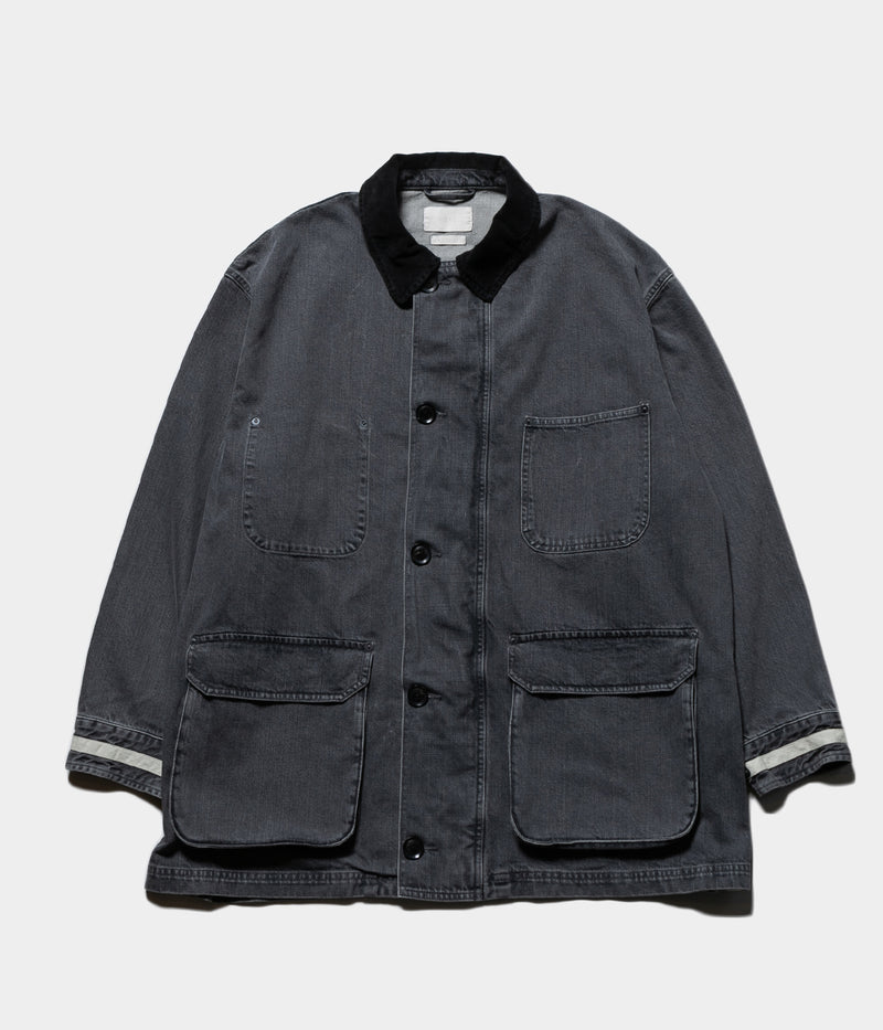 YOKE 25AW "Vintaged Denim Coverall Half Coat"