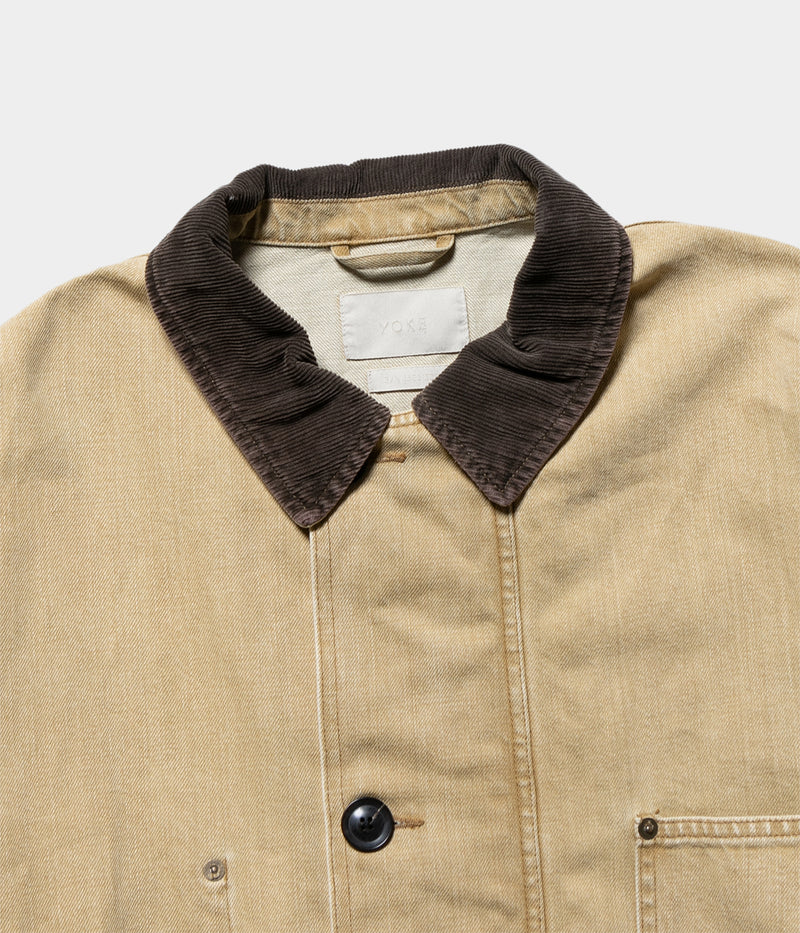 YOKE 25AW "Vintaged Denim Coverall Half Coat"