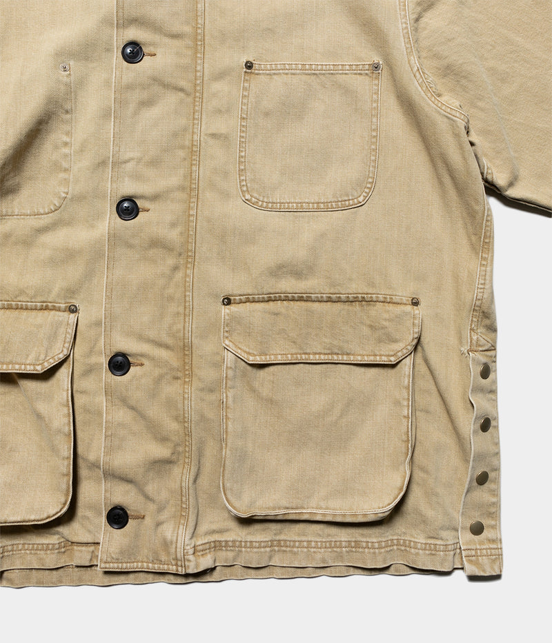 YOKE 25AW "Vintaged Denim Coverall Half Coat"