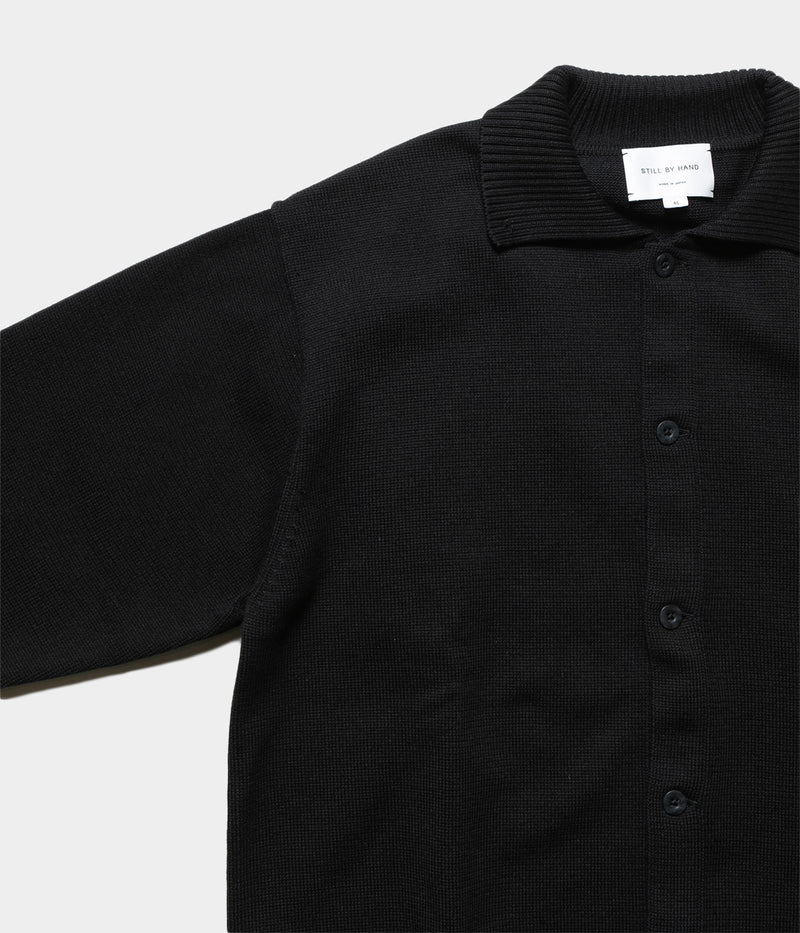 STILL BY HAND "KN05253" 10G polo cardigan