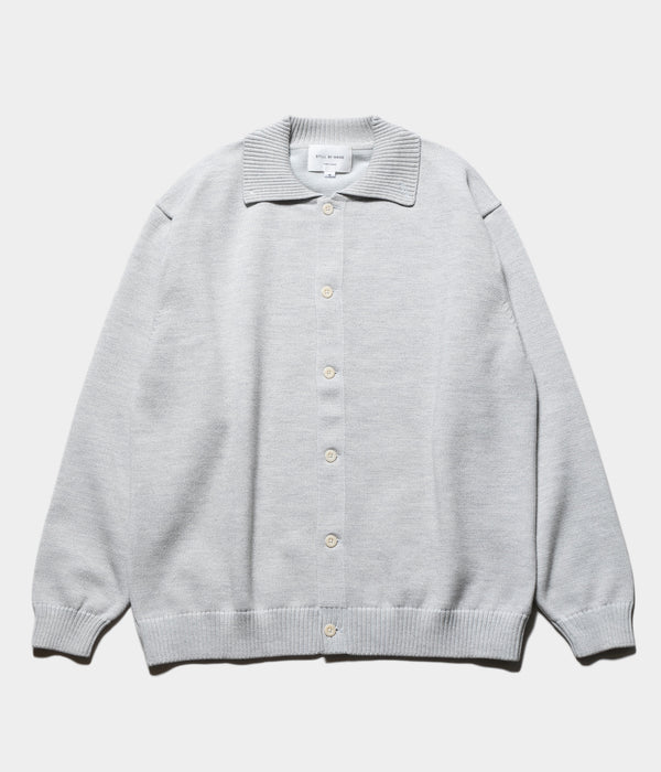 STILL BY HAND "KN05253" 10G polo cardigan