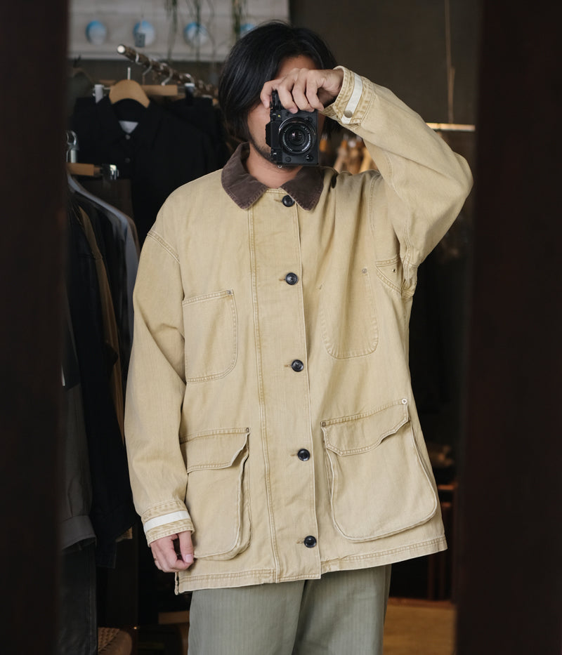 YOKE 25AW "Vintaged Denim Coverall Half Coat"
