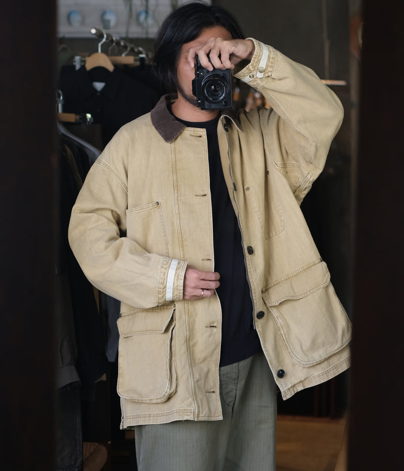 YOKE 25AW "Vintaged Denim Coverall Half Coat"