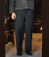 A.PRESSE 2025 Style 2 "Black Washed Wide Denim Pants"