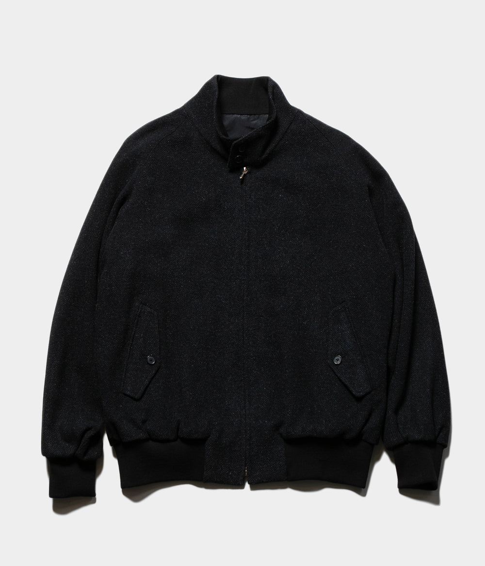ジャケット・アウター A.PRESSE Tweed Harrington Jacket 2 black A.PRESSE 