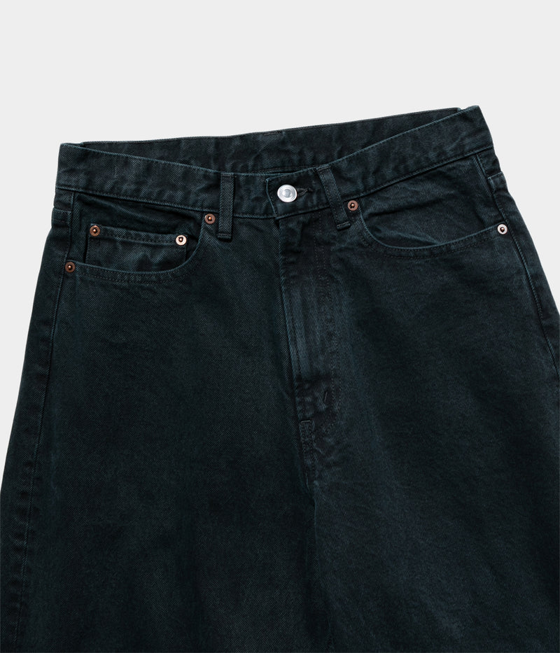 A.PRESSE 2025 Style 2 "Black Washed Wide Denim Pants"