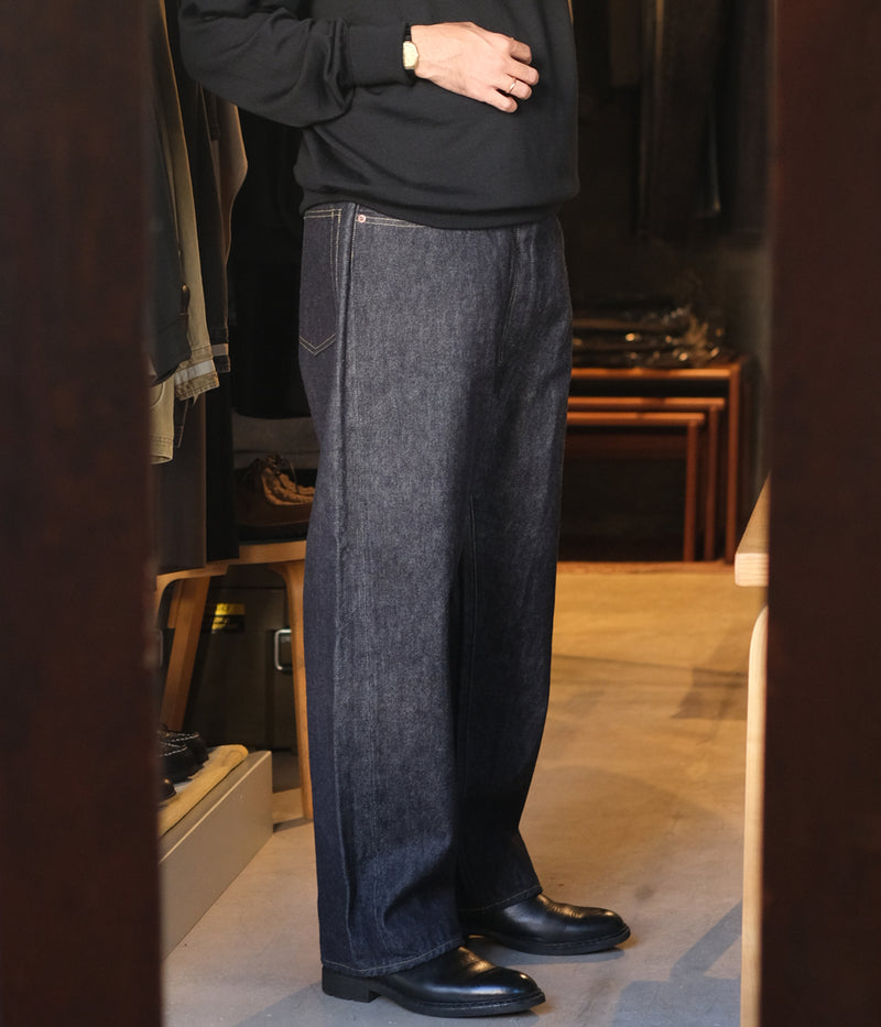 A.PRESSE 2025 Style2 "Washed Denim Wide Pants"