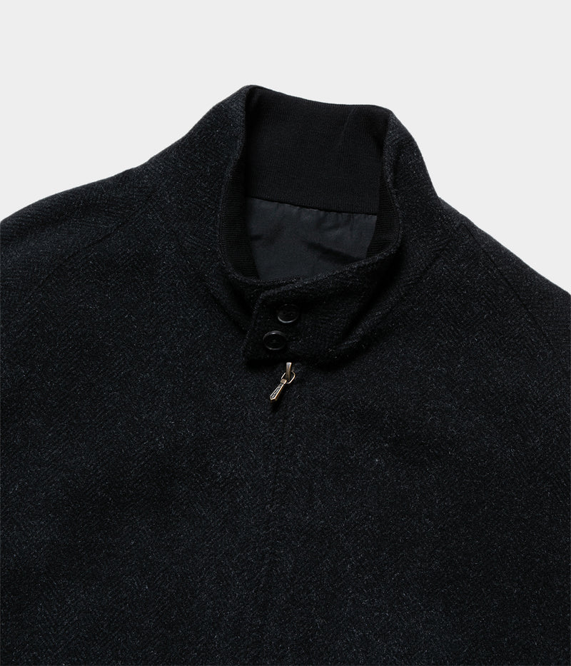 A.PRESSE 2025 Style2 "Silk Cashmere Tweed Harrington Jacket"