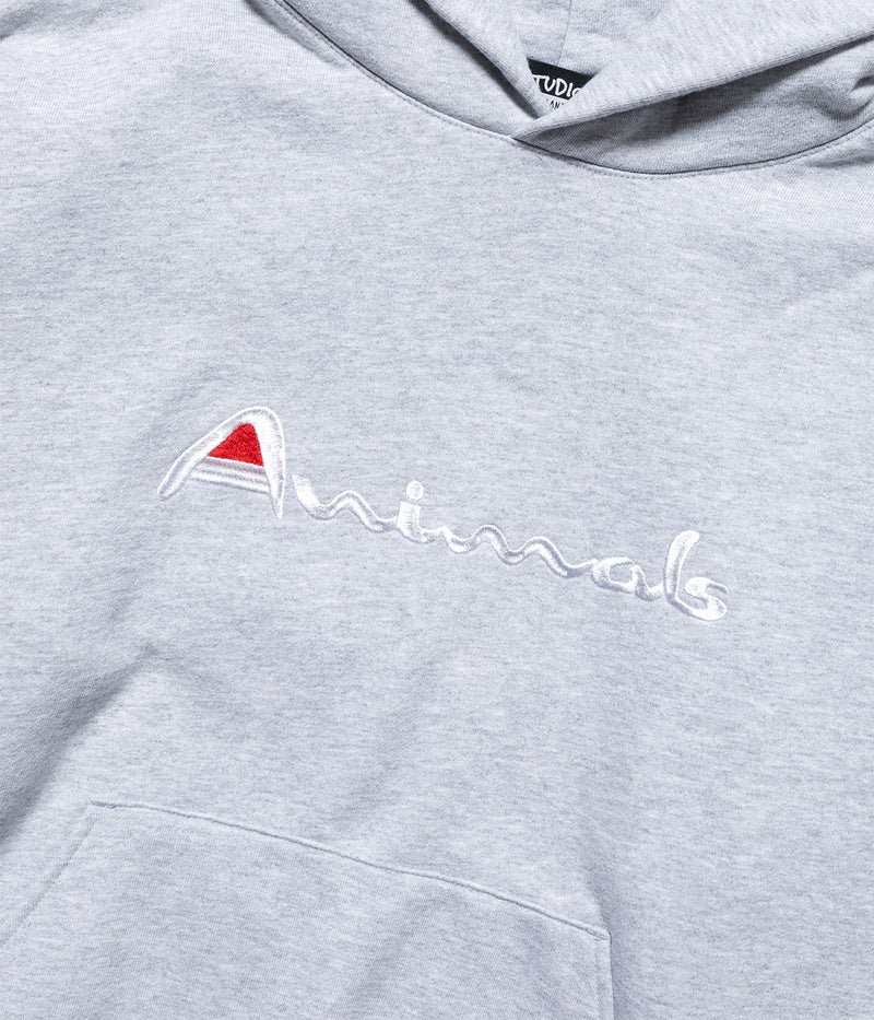 STUDIO WEAREALLANIMALS "Athletic Script logo HOODIE"