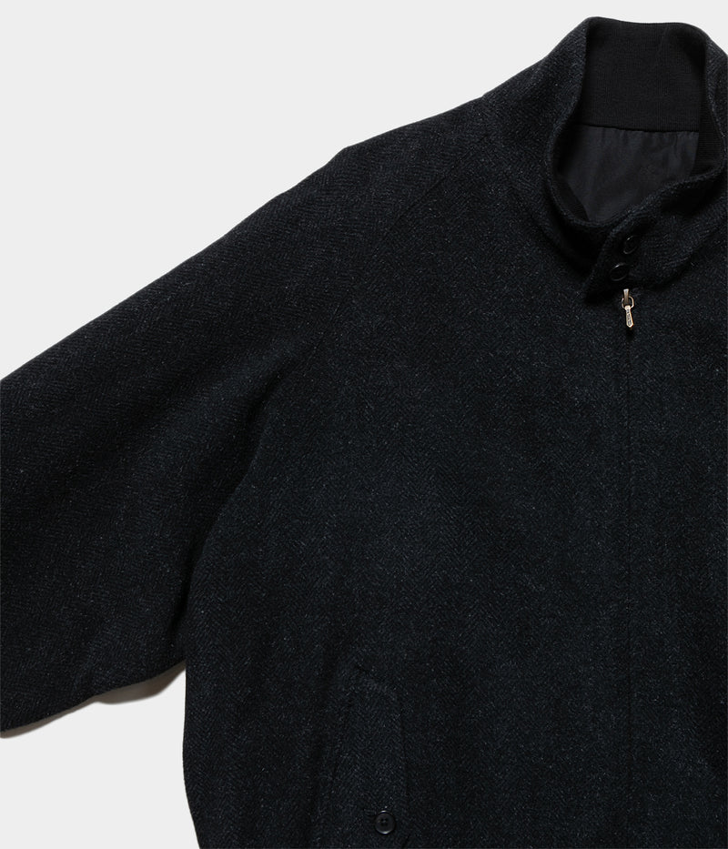 A.PRESSE 2025 Style2 "Silk Cashmere Tweed Harrington Jacket"