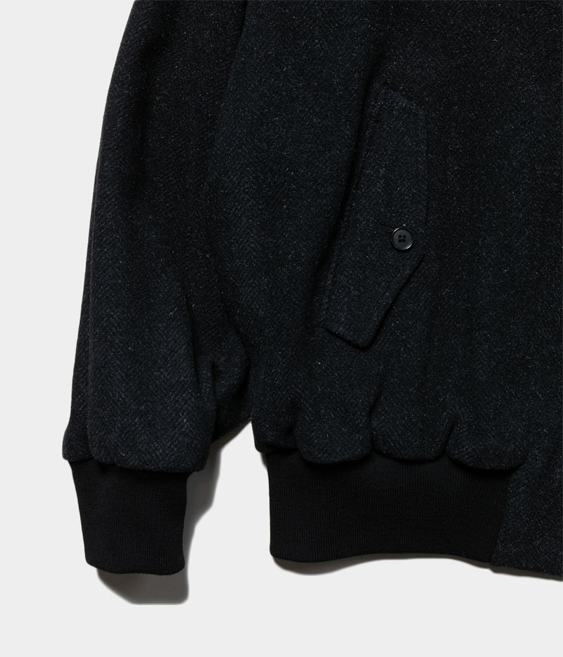 A.PRESSE 2025 Style2 "Silk Cashmere Tweed Harrington Jacket"