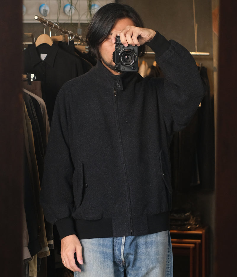 A.PRESSE 2025 Style2 "Silk Cashmere Tweed Harrington Jacket"