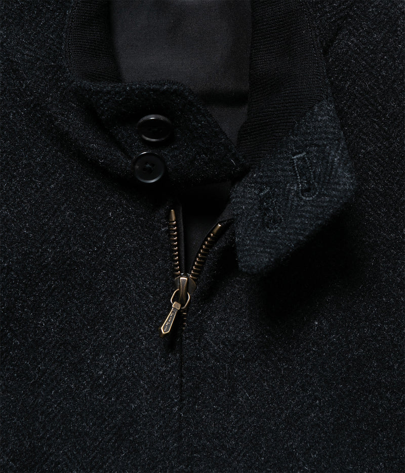 A.PRESSE 2025 Style2 "Silk Cashmere Tweed Harrington Jacket"