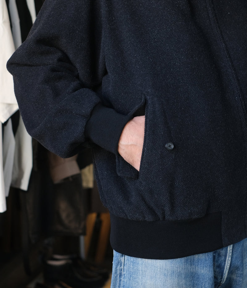 A.PRESSE 2025 Style2 "Silk Cashmere Tweed Harrington Jacket"