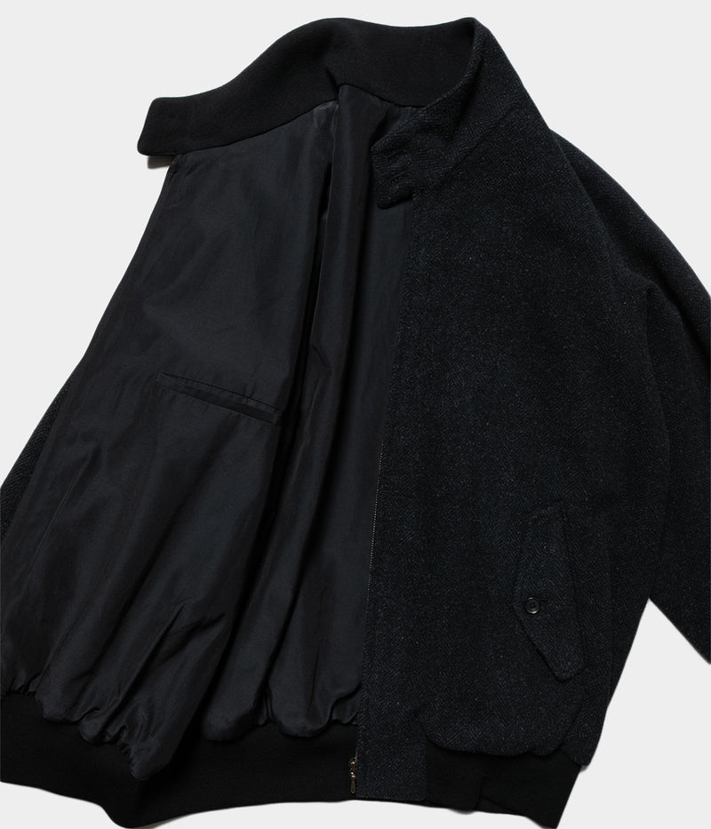 A.PRESSE 2025 Style2 "Silk Cashmere Tweed Harrington Jacket"