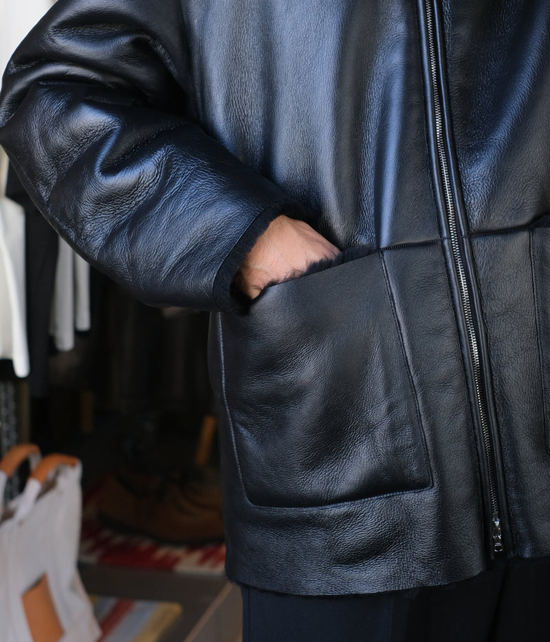 SSSTEIN 25AW "CUT-OFF MOUTON JACKET"