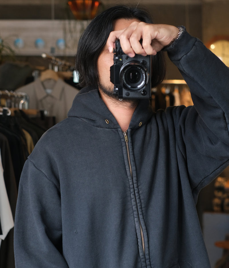 A.PRESSE 2025 Style2 "Vintage Zip Sweat Hoodie"
