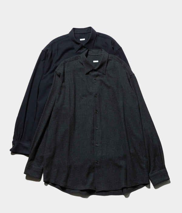 A.PRESSE 2025 Style2 "Wool Regular Collar Shirt"