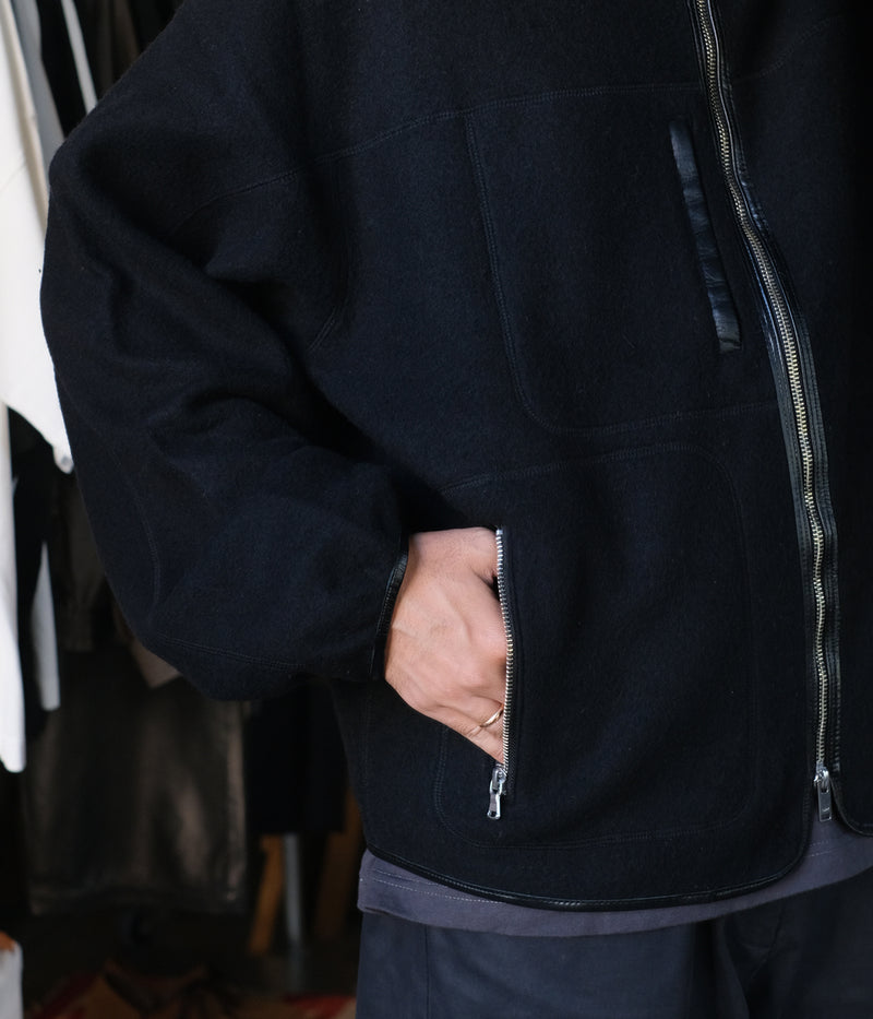 YOKE "Wool Fleece Zip Blouson"