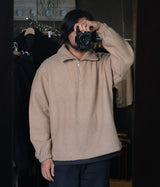 YOKE "WOOL FLEECE HALF ZIP PULLOVER"
