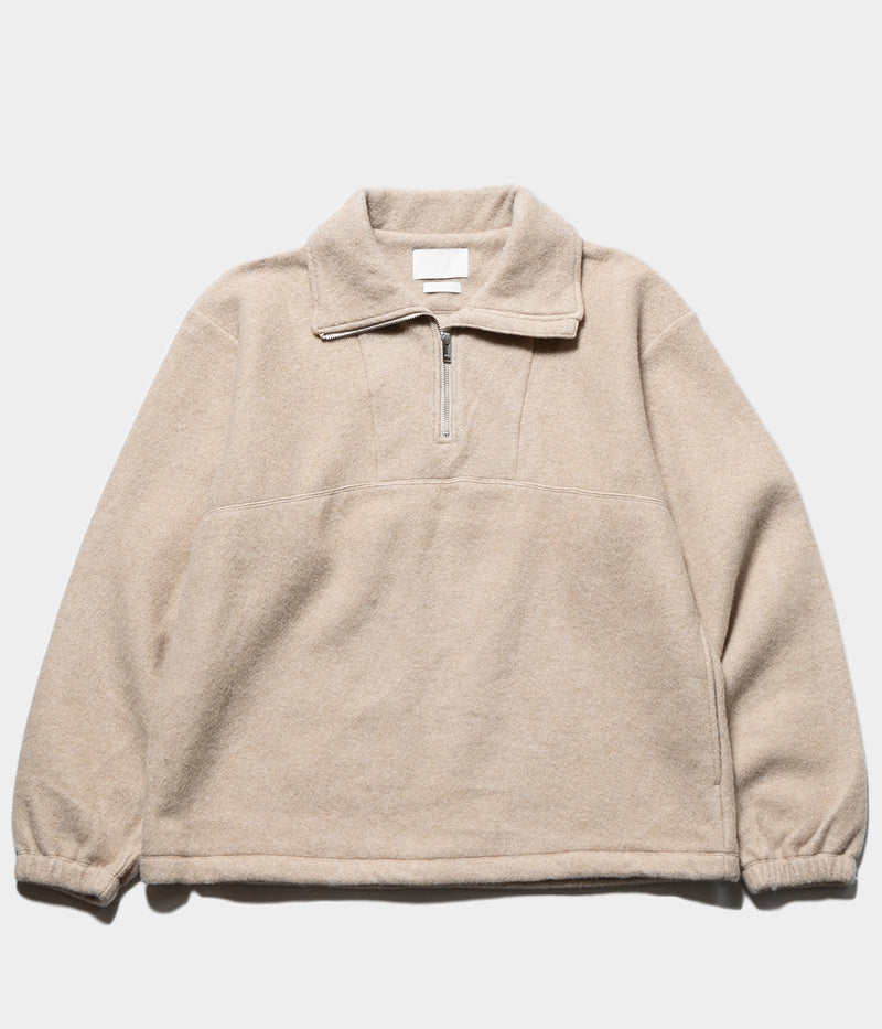 YOKE "WOOL FLEECE HALF ZIP PULLOVER"