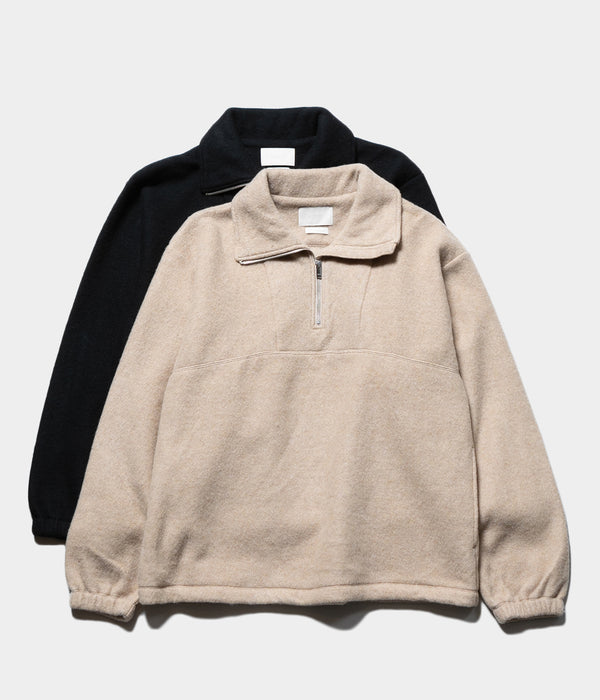 YOKE "WOOL FLEECE HALF ZIP PULLOVER"