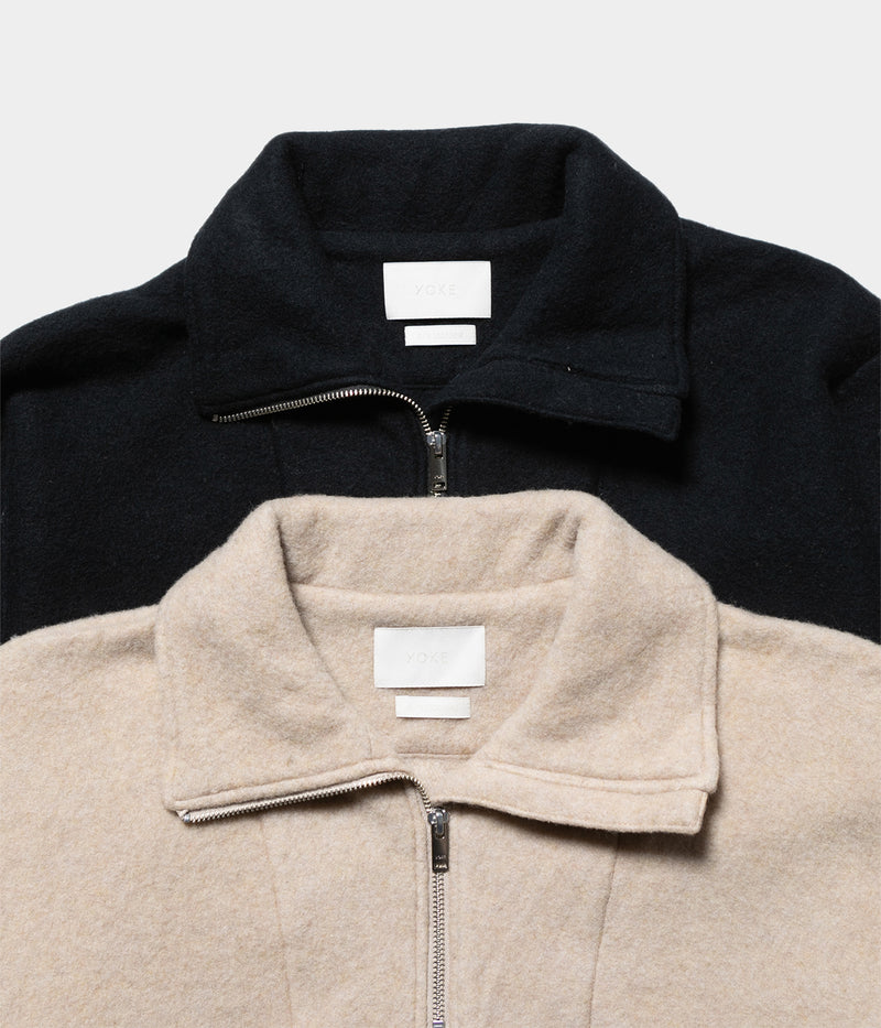 YOKE "WOOL FLEECE HALF ZIP PULLOVER"